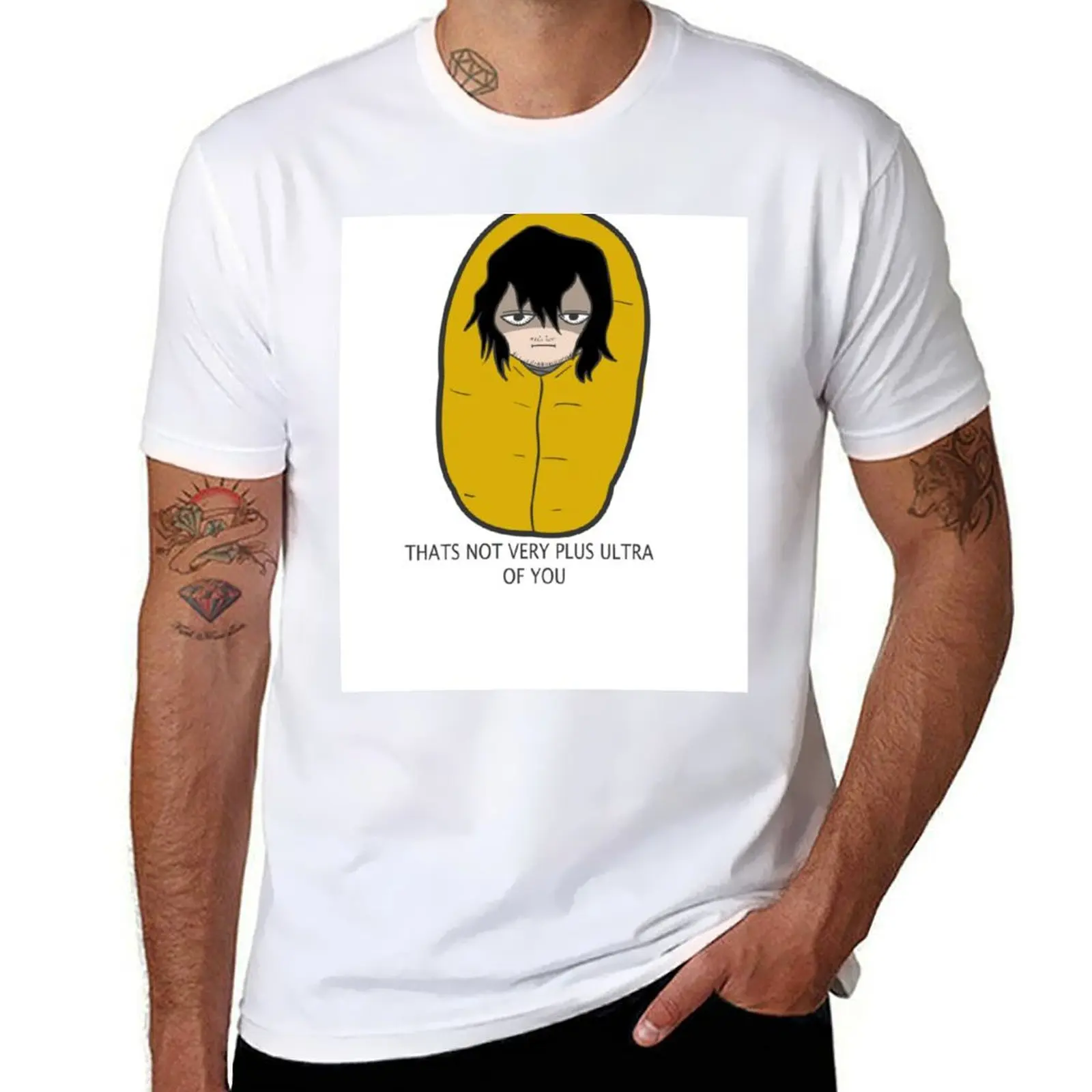 

Mr.Aizawa (Thats not very plus ultra of you) Футболка с принтом для мужчин Мужская футболка Футболка