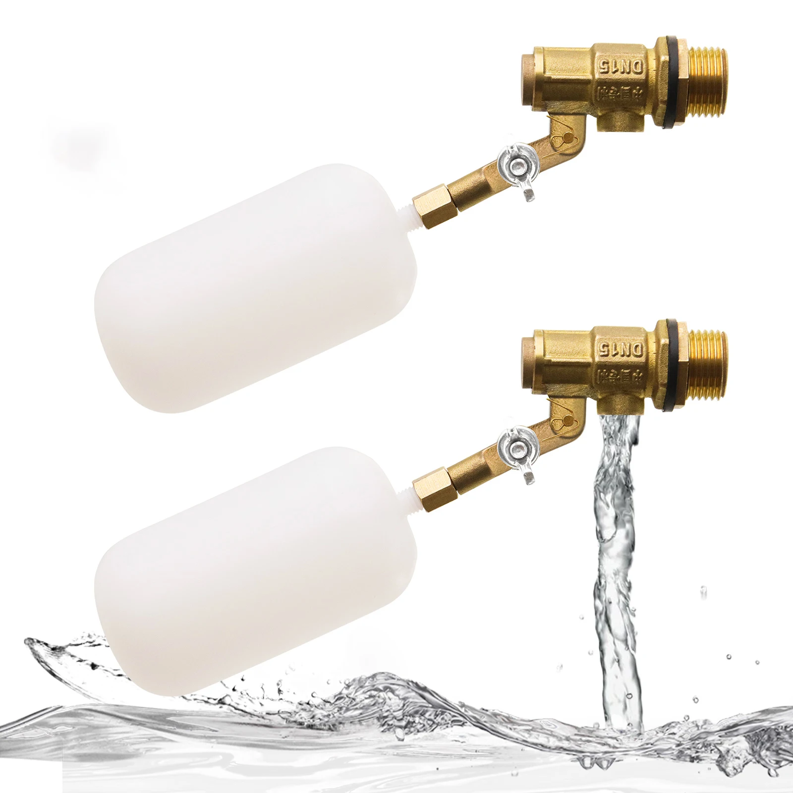 Bola flotante de ternera de cobre de 1/2 pulgada, válvula de flotador de agua para llenado automático de válvula de flotador de estanque, para tanques de ganado, acuarios (1 unidad)