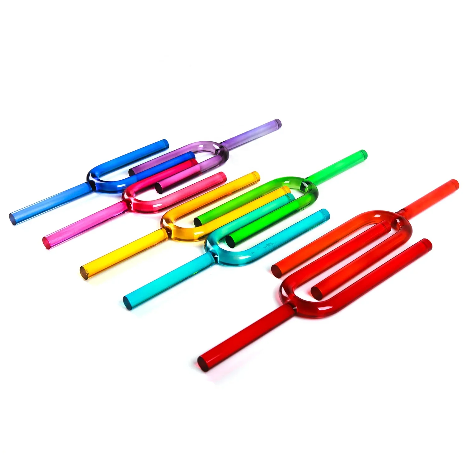 color  Crystal Tuning Fork clear colored Tuning Forks