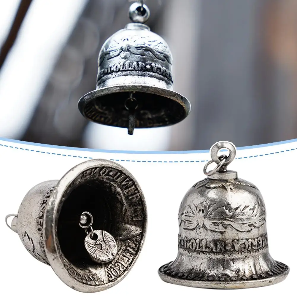 2024 New Christmas Silver Dollar Bell American Silver Home Coin Hanging Decor Ornaments Collectibles Craft Pendant Bells A0u1