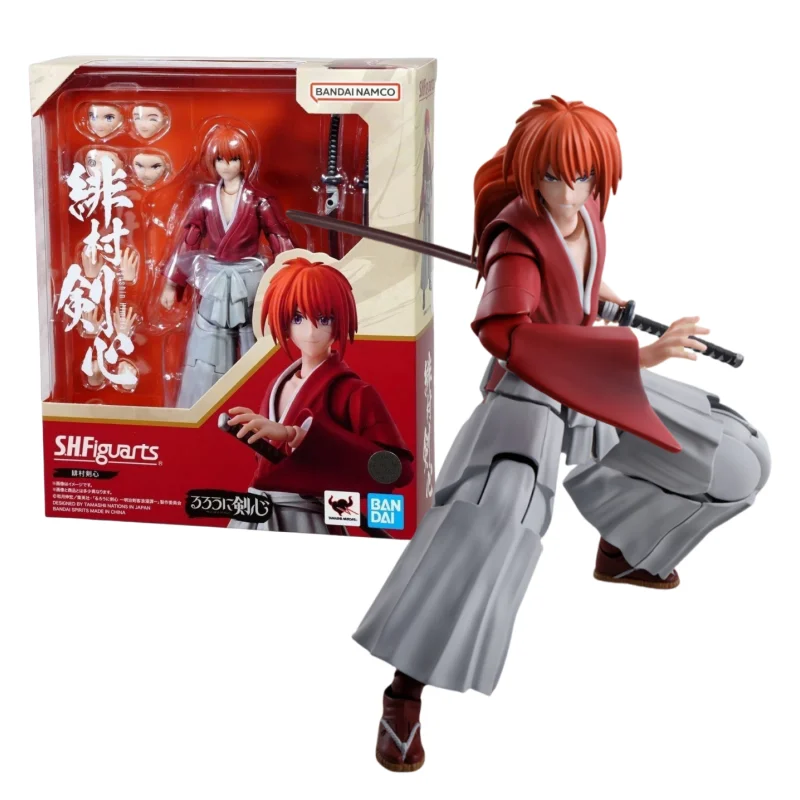 

Bandai Original Anime Rurouni Kenshin Shf Saito Hajime Collection Ornaments Model Action Figure Birthday Gift Children's Toy