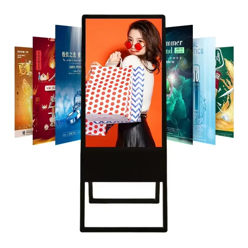 Portable LCD Digital Signage Advertising Screen Indoor Use for Shopping Mall Text Animation Display SDK Function Standing Poster