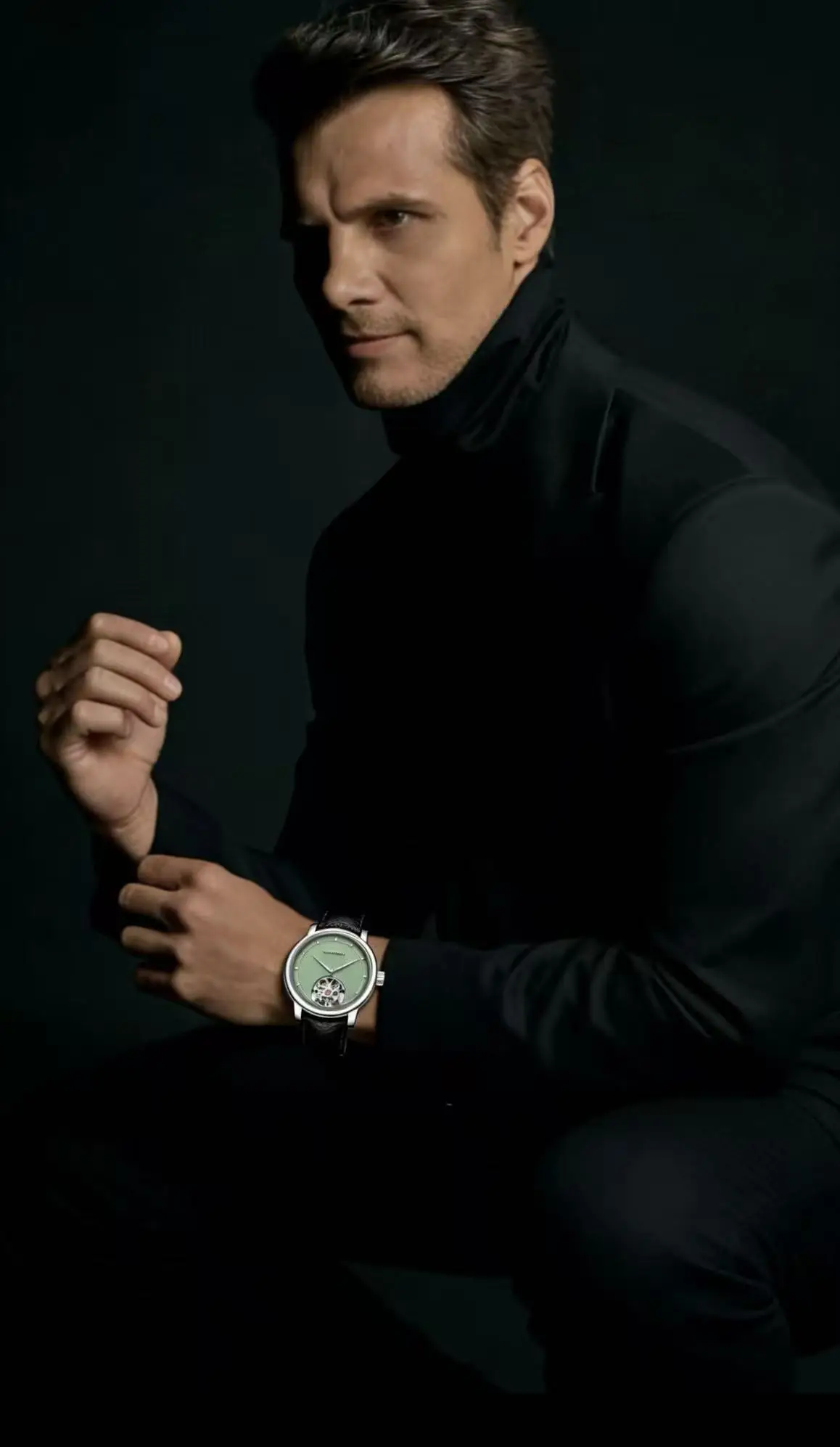 Fashion tourbillon dress mechanical watch high-end men's watch business casual men's watch