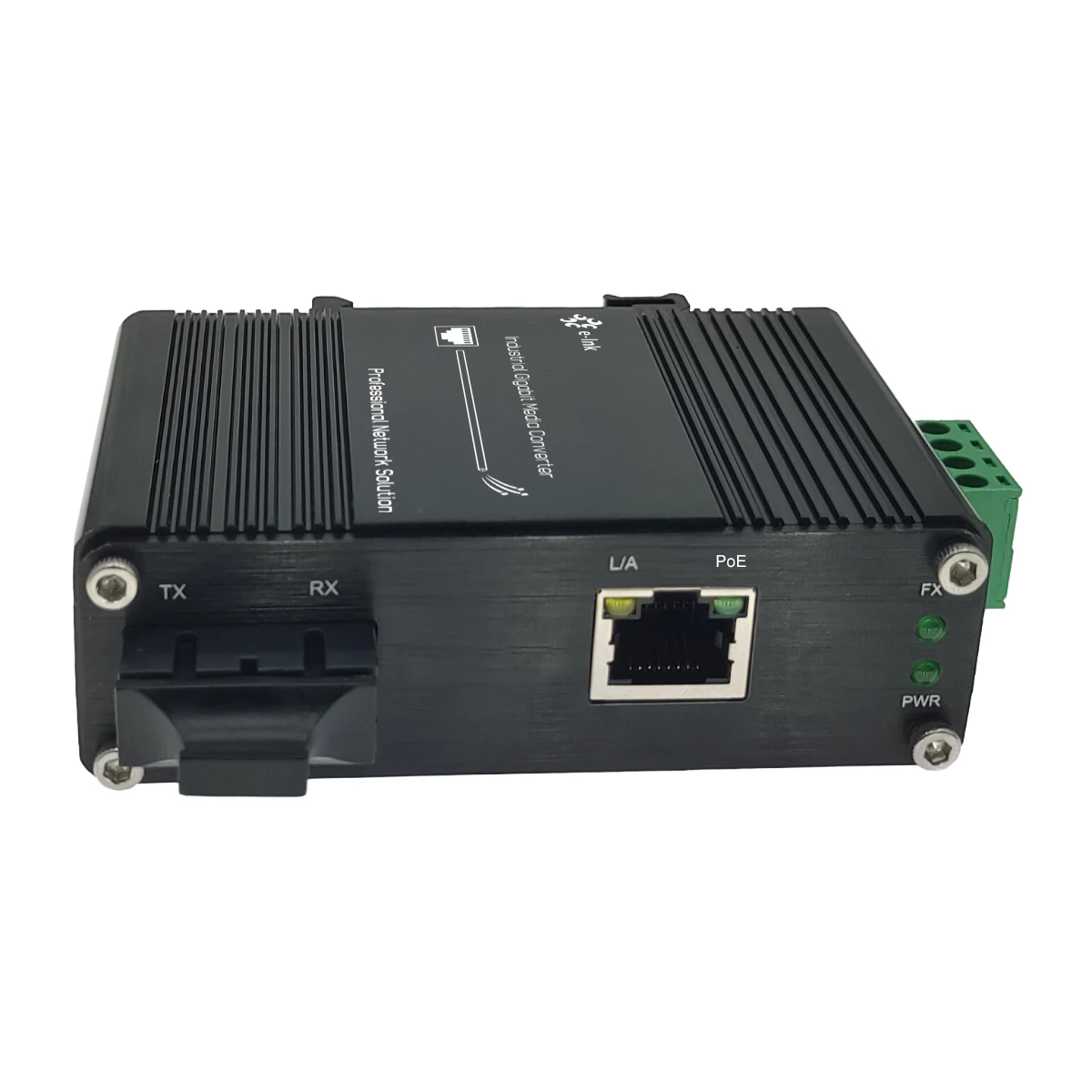 Mini convertisseur de médias industriel 1000BASE-X à 10 100 1000BASE-T 90W PoE++