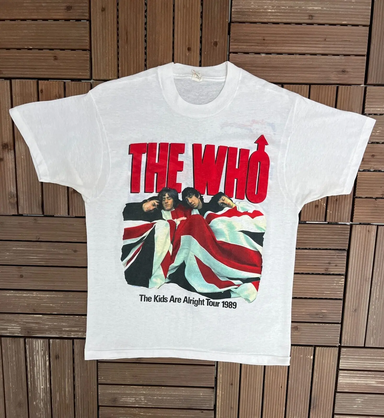 The Who Kids Are Alright Tour 1989 Vintage White T Shirt Size Large