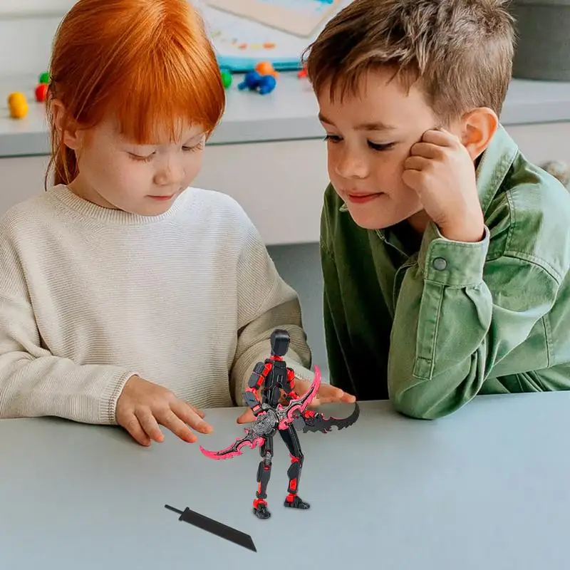 3D Action Figures 3D Printed Articulated Figure Movable 3D Printed Robot Multi-Jointed Movable Robot Action Figure for Kids &