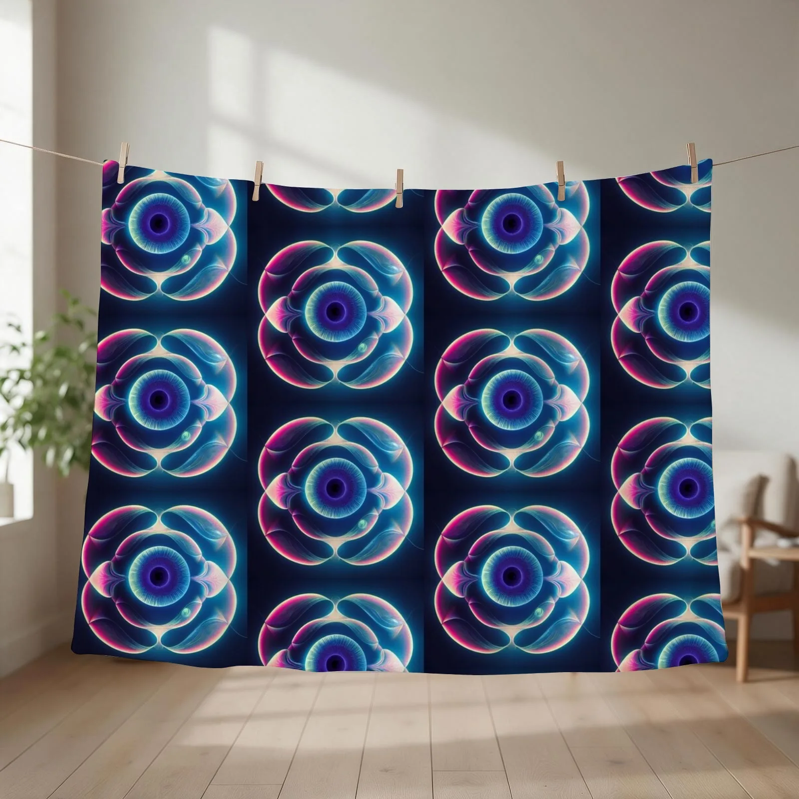 Sacred Geometry Hologram Throw Blanket christmas decoration Plaid on the sofa Blankets For Baby For Decorative Sofa Blankets