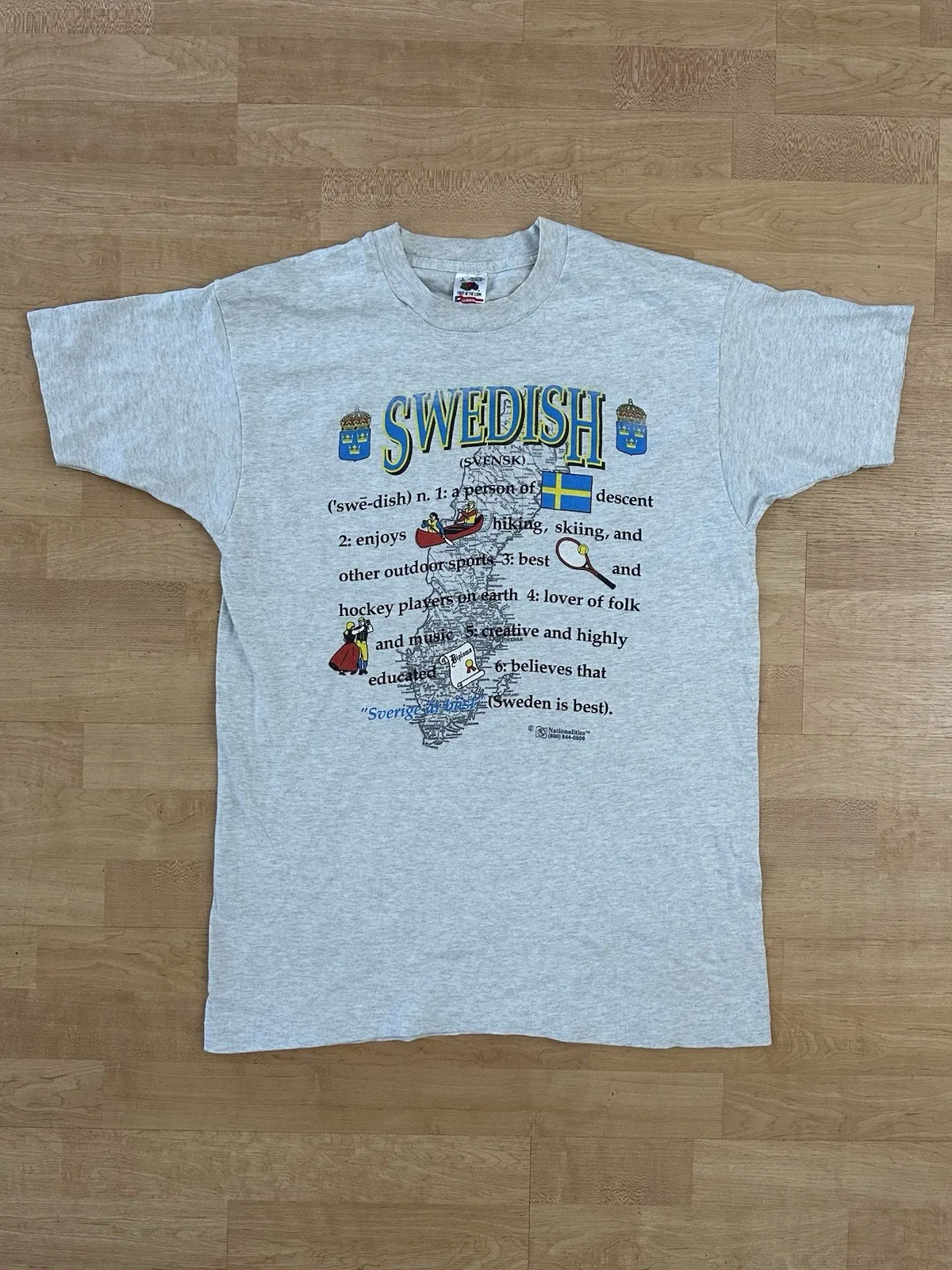 

Vintage Sweden Swedish Tourist Tshirt Size Large