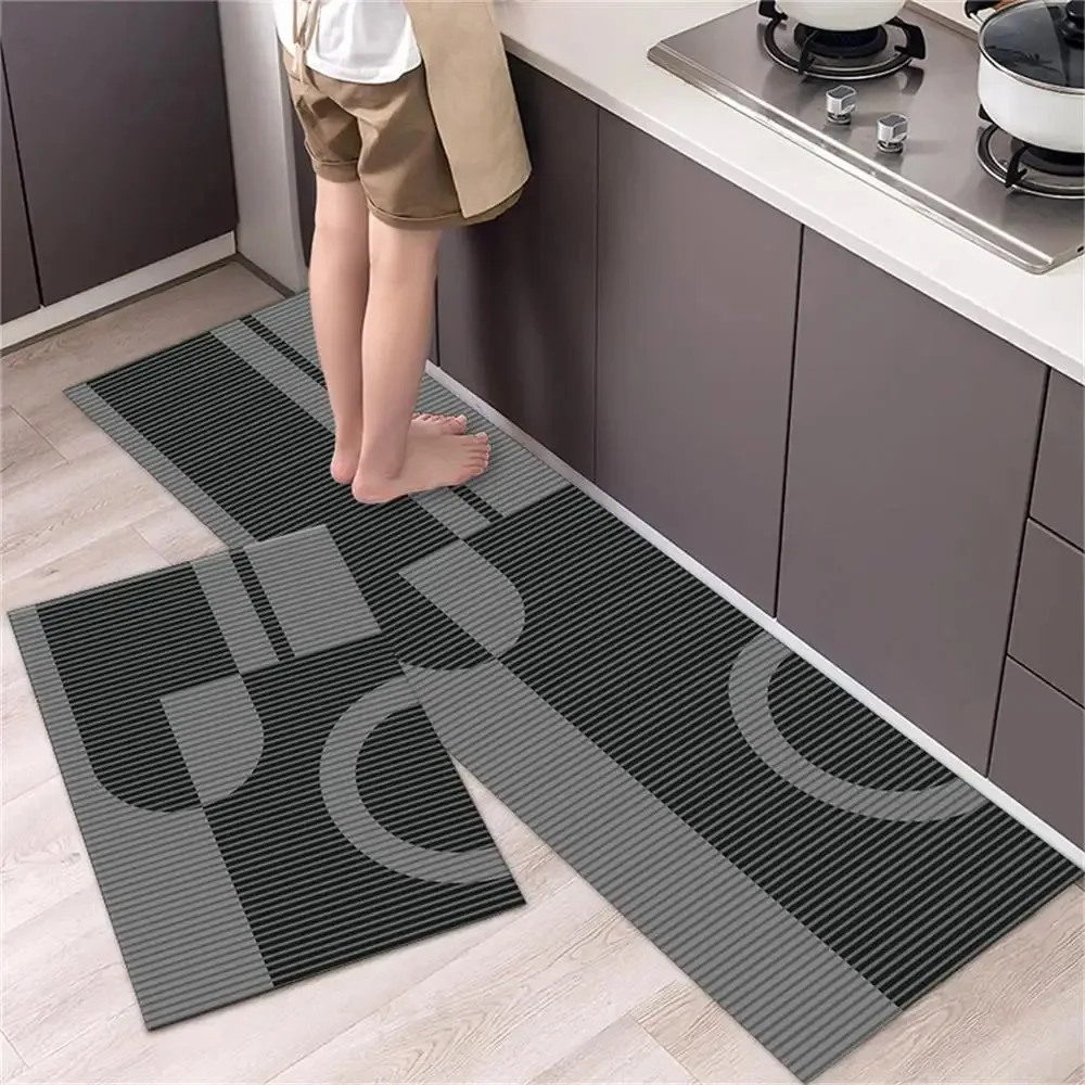 Carpet for Kitchen Anti-slip Oil-proof Rug Pvc Leather Waterproof Floor Mat Wipeable Easy To Clean Foot Mats Alfombra De Cocina