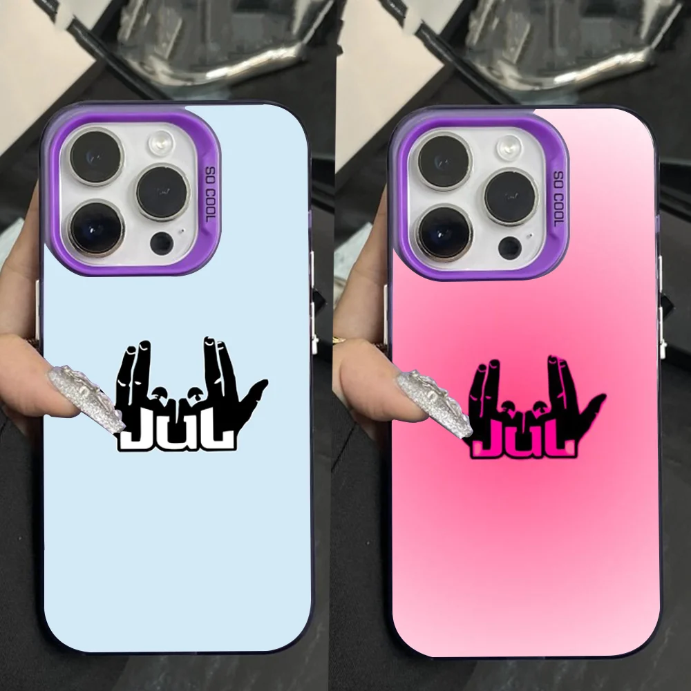 

Franch Rapper Jul Phone Case For iPhone 16,15,14,13,12,11,Pro,Max,Plus,Mini,XS Anti Fall Purple Matte Hard Bumper
