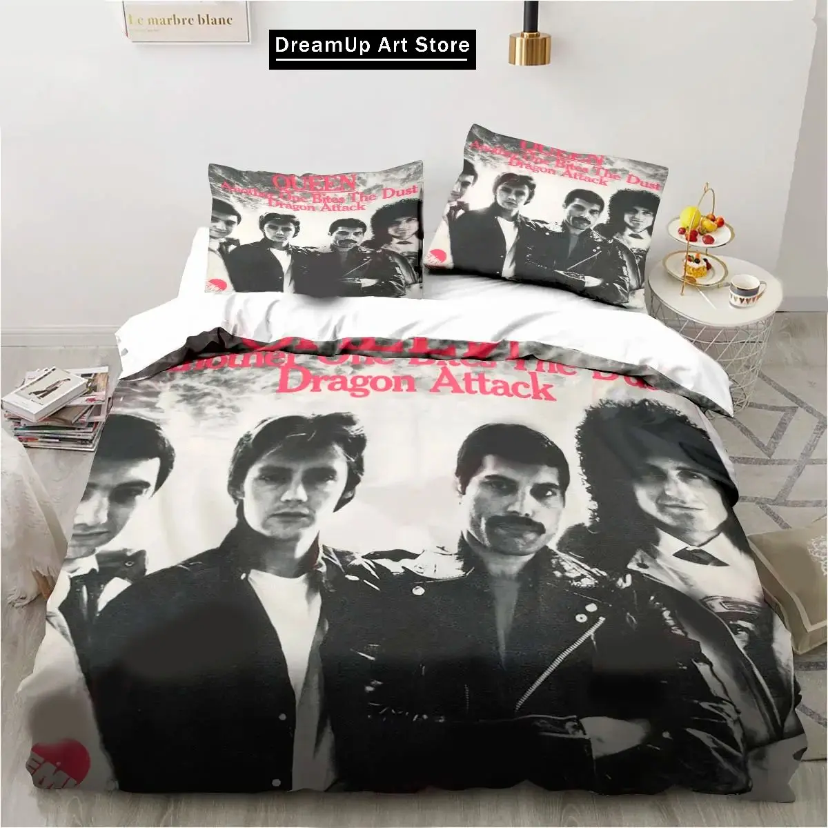 3D Print Fashion Queen Rock Band Album Bedding Set Boys Girls Twin Queen Full Size Duvet Cover Pillowcase Bed Adult Bedroom