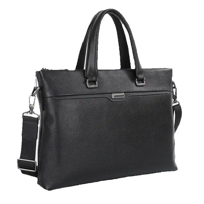 حقيبة يد رجالية صيفية جديدة ذات سعة كبيرة حقيبة لابتوب عادية حقيبة ساعي أصلية حقيبة أعمال جلدية راقية للرجال #6