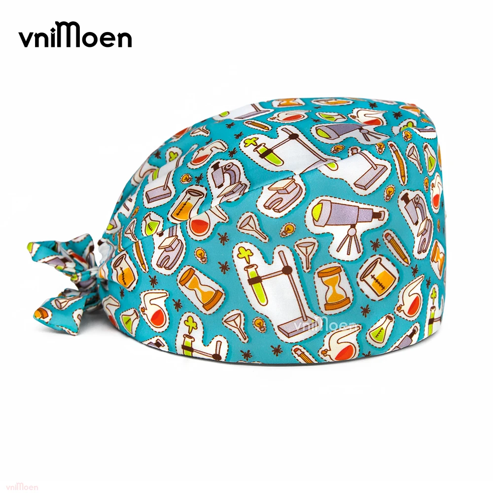 vnimoen Work Cap Woman for Stylish Printing Caps for Men and Women in Medical Fields Surgeon Cap for Safe and Sterile Procedures