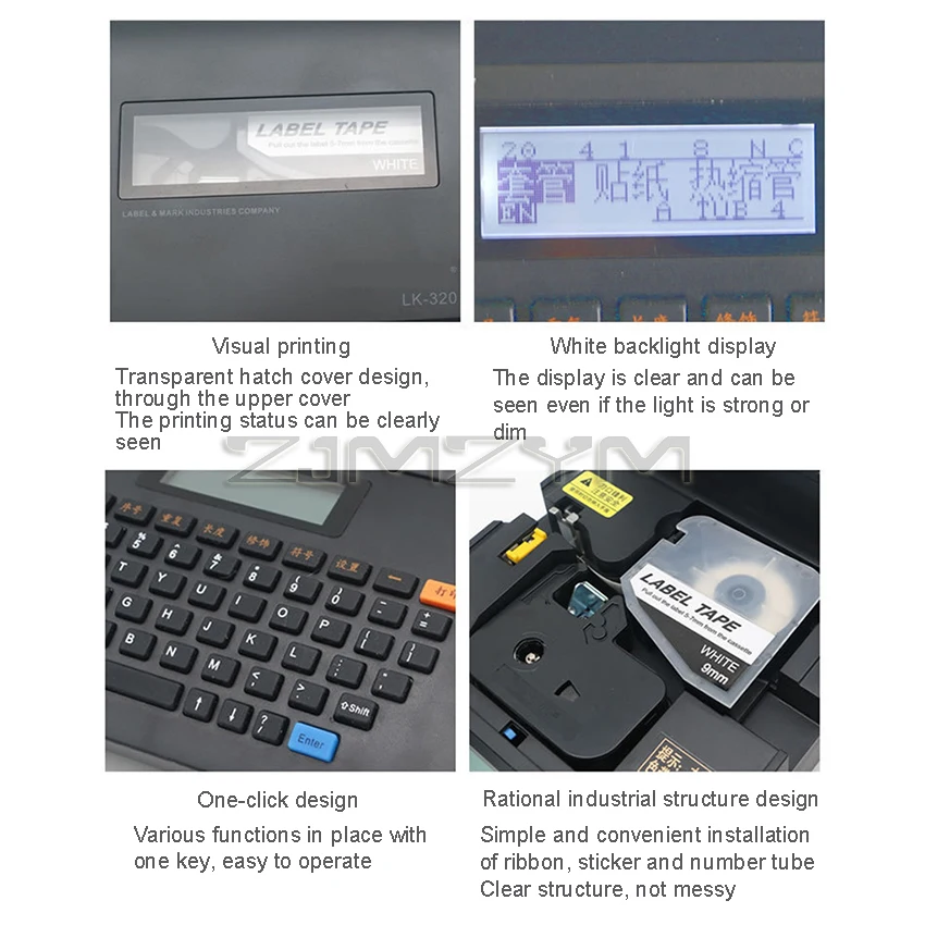 Number Tube Printer Heat Shrink Tube Marking Machine LK320P Computer Casing Marking Machine Line Coding Number Tube Printer