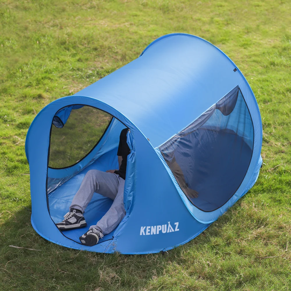 Kenpuaz neuen Stil runden Strand haben Tür Zelt Kinder Outdoor Camp Familien zelte lüften einfach zu Pop-up schnell öffnen tragbar