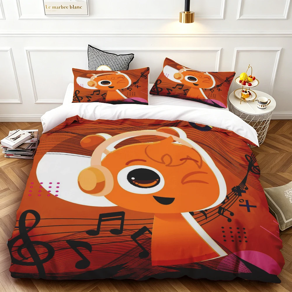 Single Twin Duvet Cover Set Cartoon Bedding Set Comforter Cover Skin-friendly and Soft for Bedroom Children Birthday Gifts
