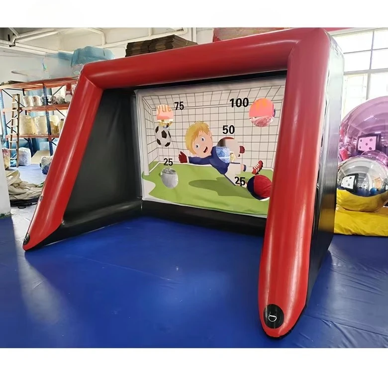 Gioco Gonfiabile di Calcio con Bersaglio da Giardino e Castello Rimbalzante