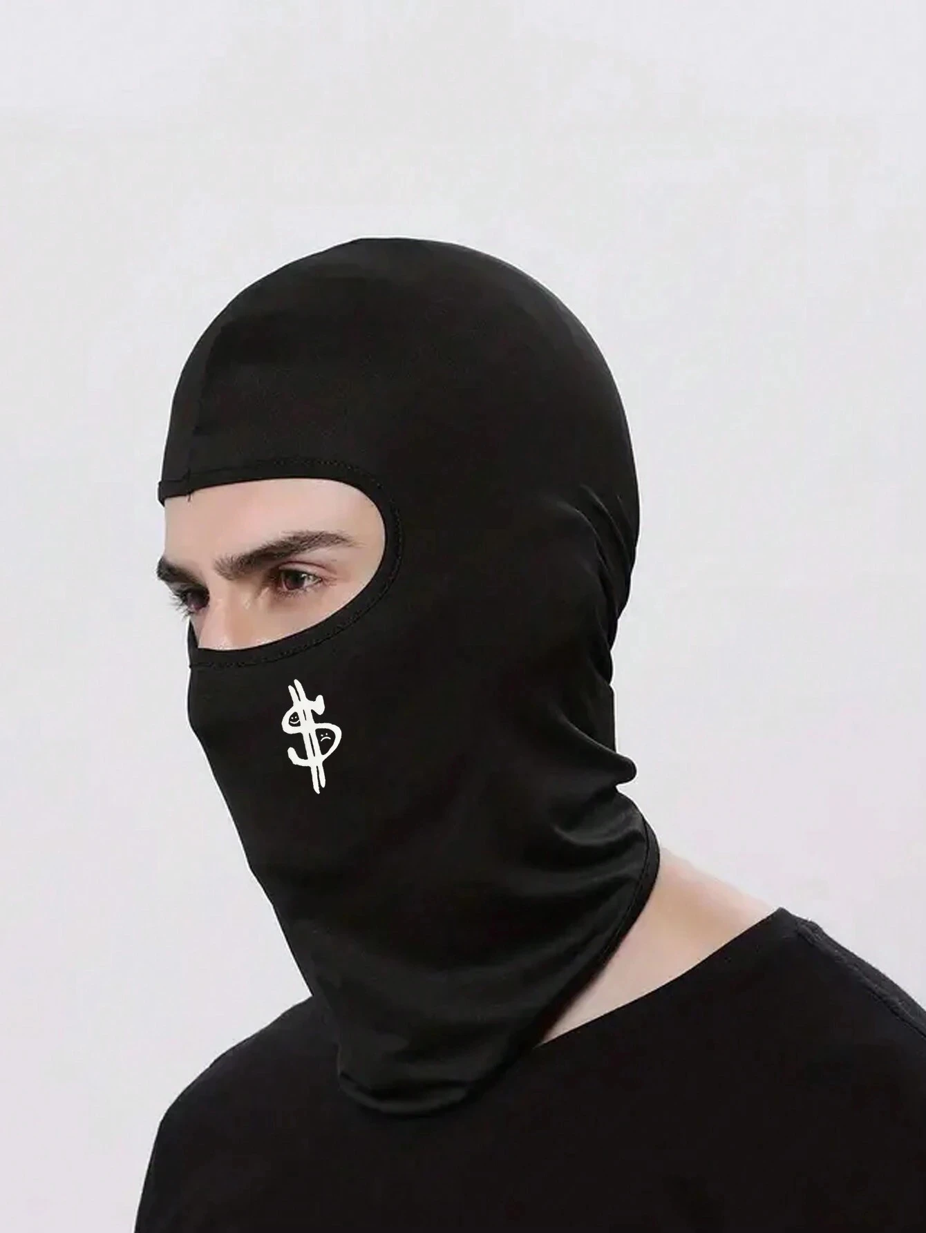 AliExpress NONE Shiesty Y2K Dollar  Face Mask Breathable Motorcycle Mask Balaclava Breathable Headwear for Riding and Outdoor Sport
