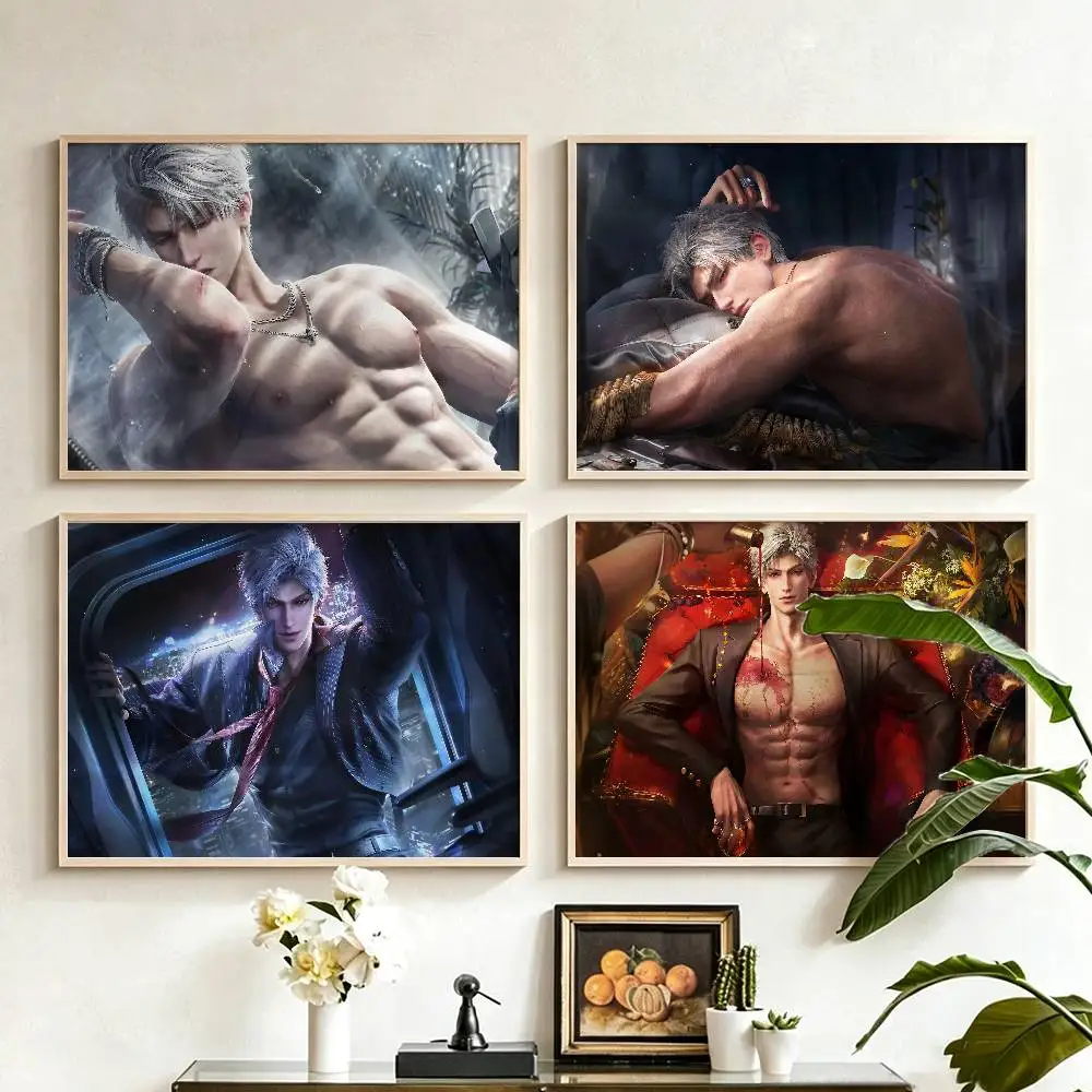 Qin Che S-Sylus Game Love and Deepspace Poster HD Self Adhesive Waterproof Wall Art Ideal for Home Office Dorm Gift Customizable