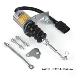 CNSPEED Diesel Engine Shut-Off Solenoid Valve Complete Set Of Accessories 24V For Cummins Coil 6CT 8.3 OEM 3932017 SA 3742 24