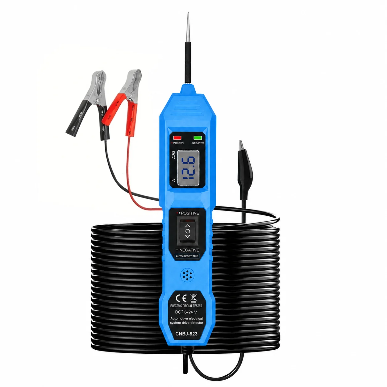 CNBJ-823 Automotive Circuit Tester 6-24V Multifunctional Digital Display Power Probe Short Circuit Detector Electrical Test Tool