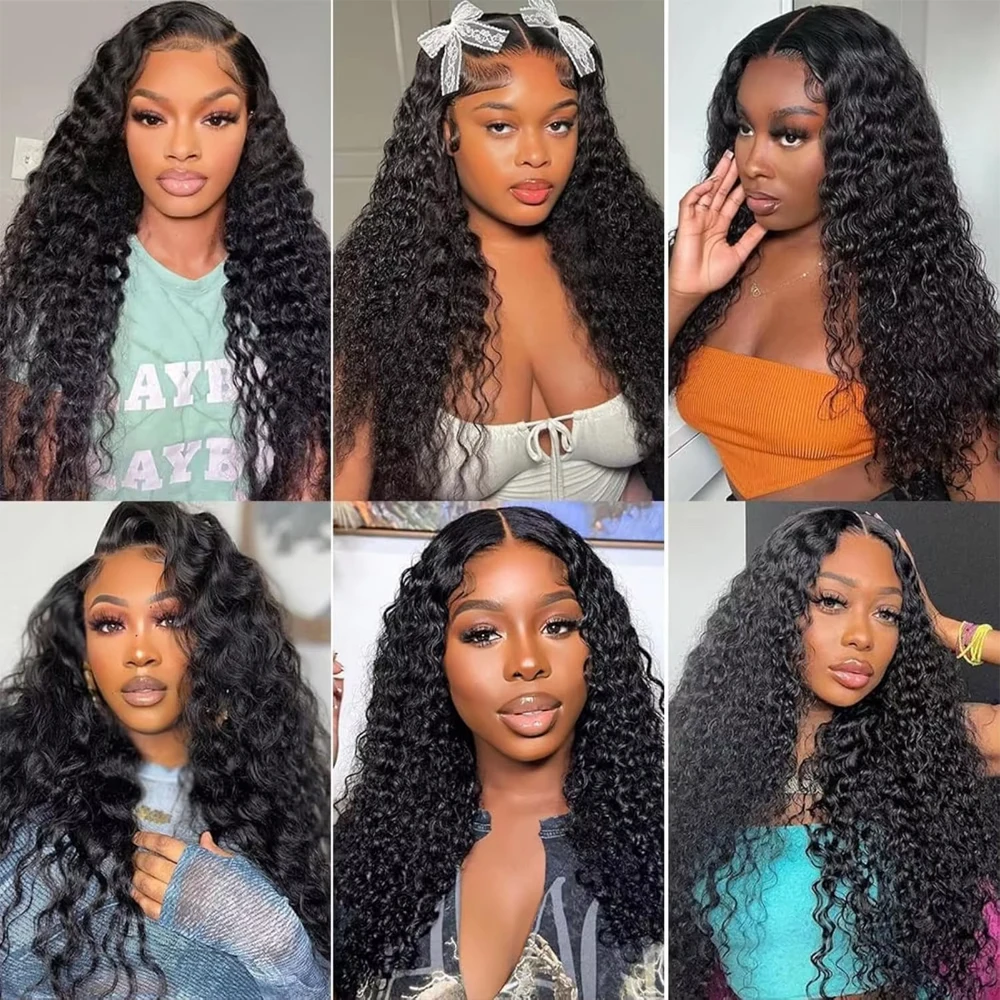 Raw Human Hair Bundles Deep Wave Brazilian 3 4 Bundle 28 30 Inch Virgin Curly Hair Extension For Women Sew In Quick Weave Bundle image 6