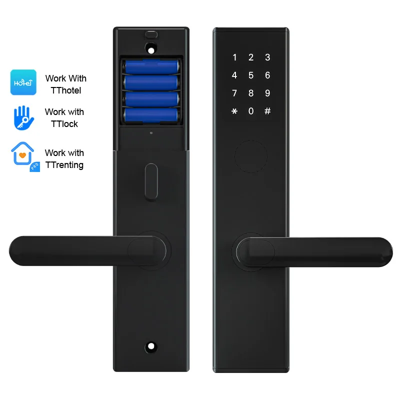 Wireless Bluetooth Digital Electronic Intelligent TTlock TThotel Online Password Digital Door Lock for Apartments