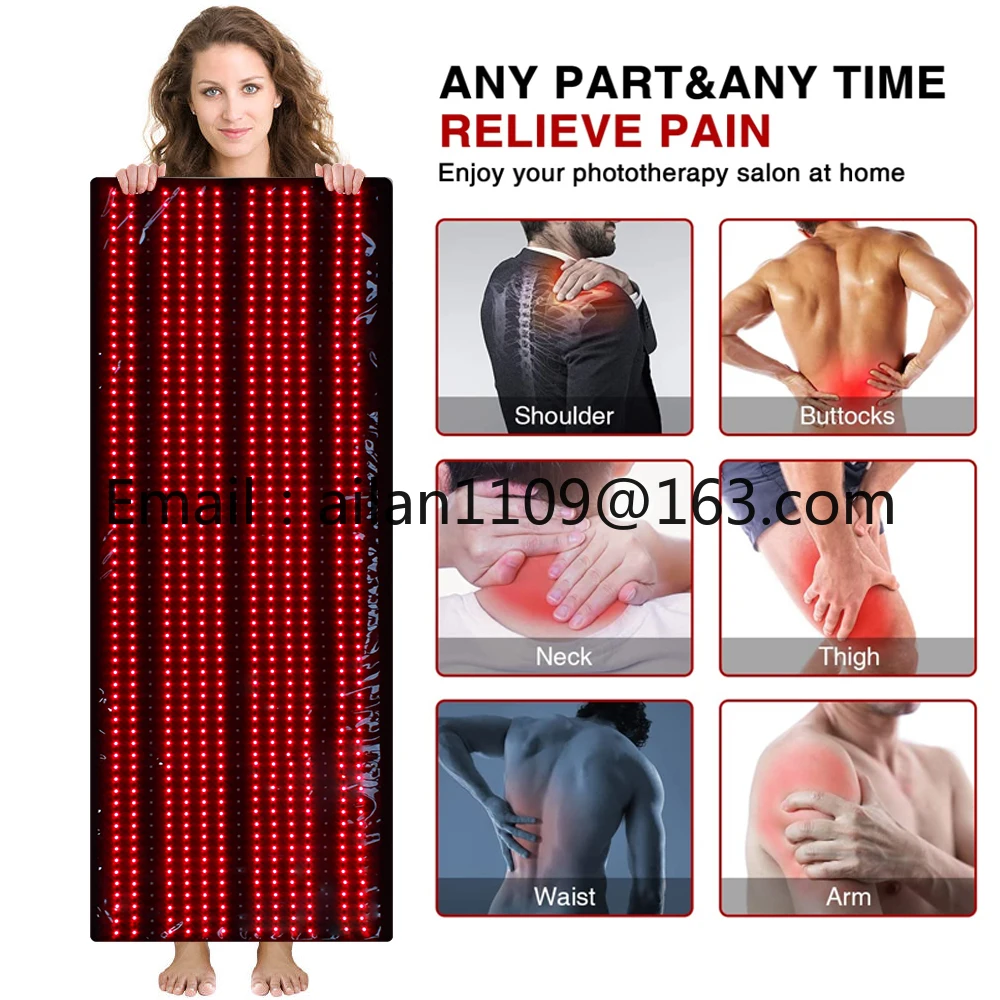 660nm 850nm Large Red Light Therapy Mat Dual Wavelength Led Red Light Infrared Blanket For Pain Relief