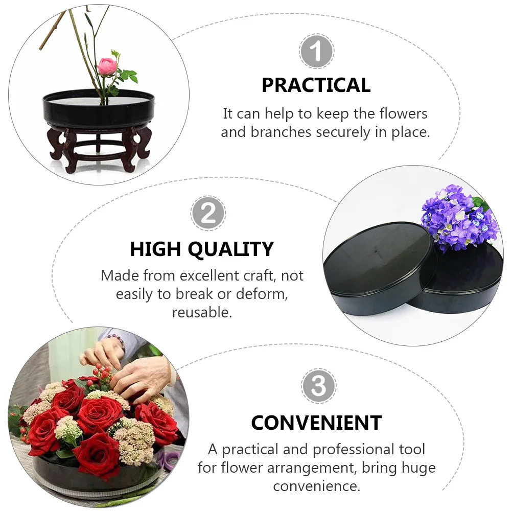 

1Pcs Flower Arrangement Base Plastic Floral Holder Round Shape Easy Water Absorption Long Term Use for Table Centerpiece Decor
