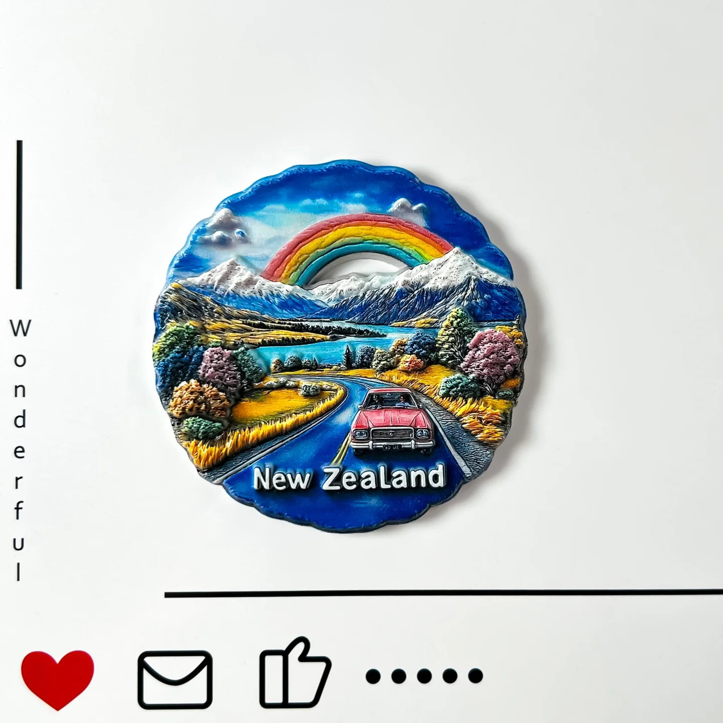 New Zealand, South Island, travel souvenirs, self driving paradise, creativity, decoration, refrigerator stickers