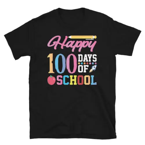 

Футболка унисекс с надписью Happy 100 Days Of School