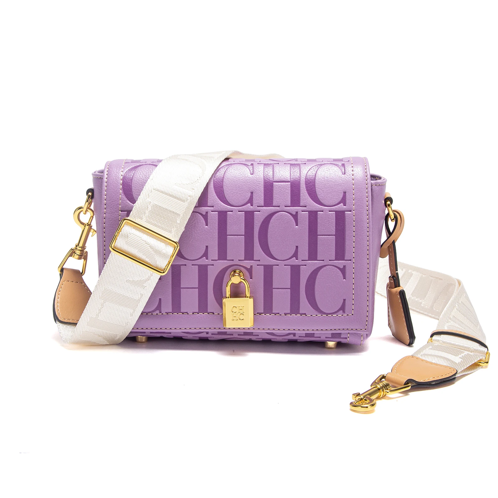 CHCH Crossbody Bag 2024 New Purple Magnetic Flip Cover Commuter Women\'s Bag Wallet