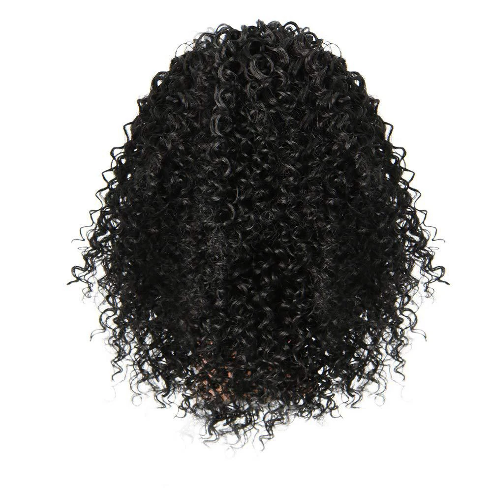 10inch African curly ponytail with drawstring kinky curly short hair wig Ponytail for black women