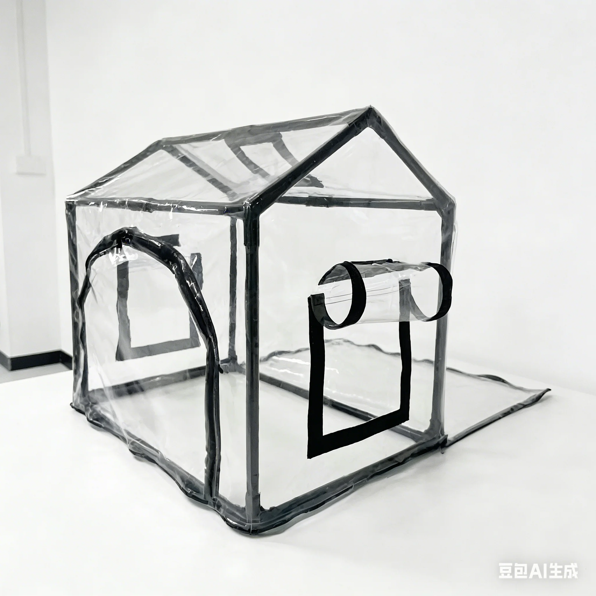 Immagine 4: Nuova Mini Serra Portatile Isolata Resistente al Freddo - Per Uso Esterno in Giardino con Porte a Doppia Cerniera, Copertura in PVC con Finestra su 3 Lati e S