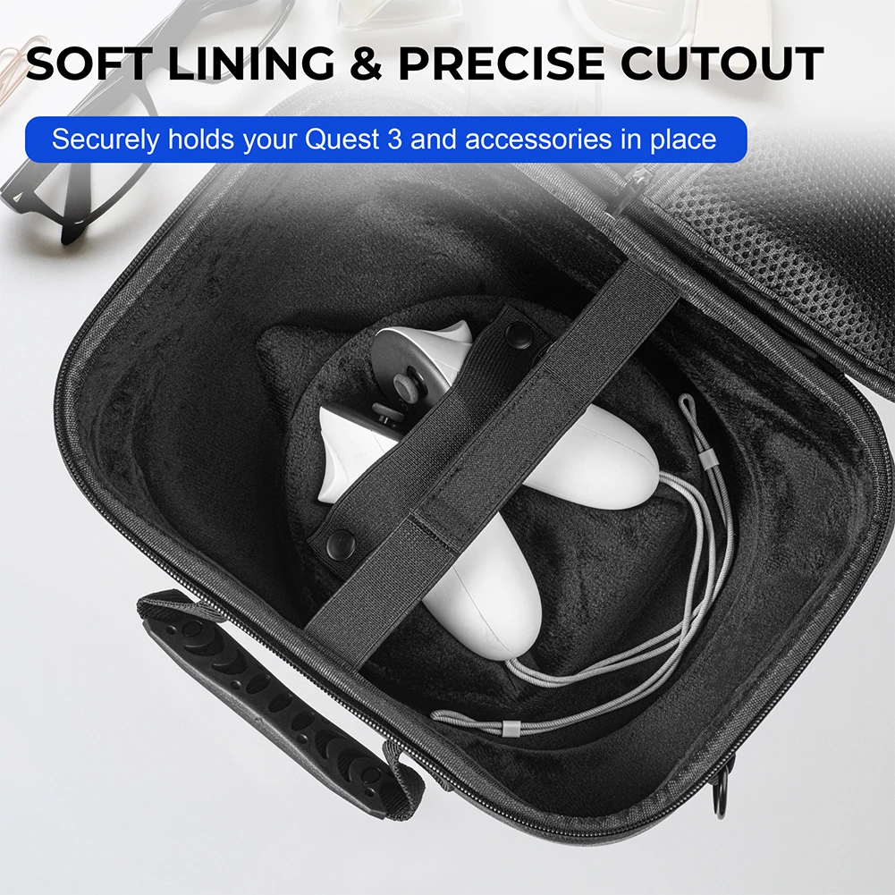 Carrying Case for Meta Quest 3 for BOBOVR M3 PRO Elite Strap Storage Case Hard Shell Case for Travel and Home Storage