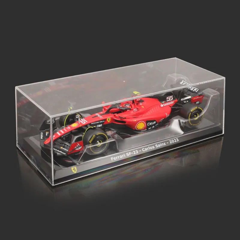 Bburago-modelo Ferrari 2023 SF23 F1-75 F1 Raing Charles Leclerc, coche de fórmula estática, aleación fundida a presión, 1:24