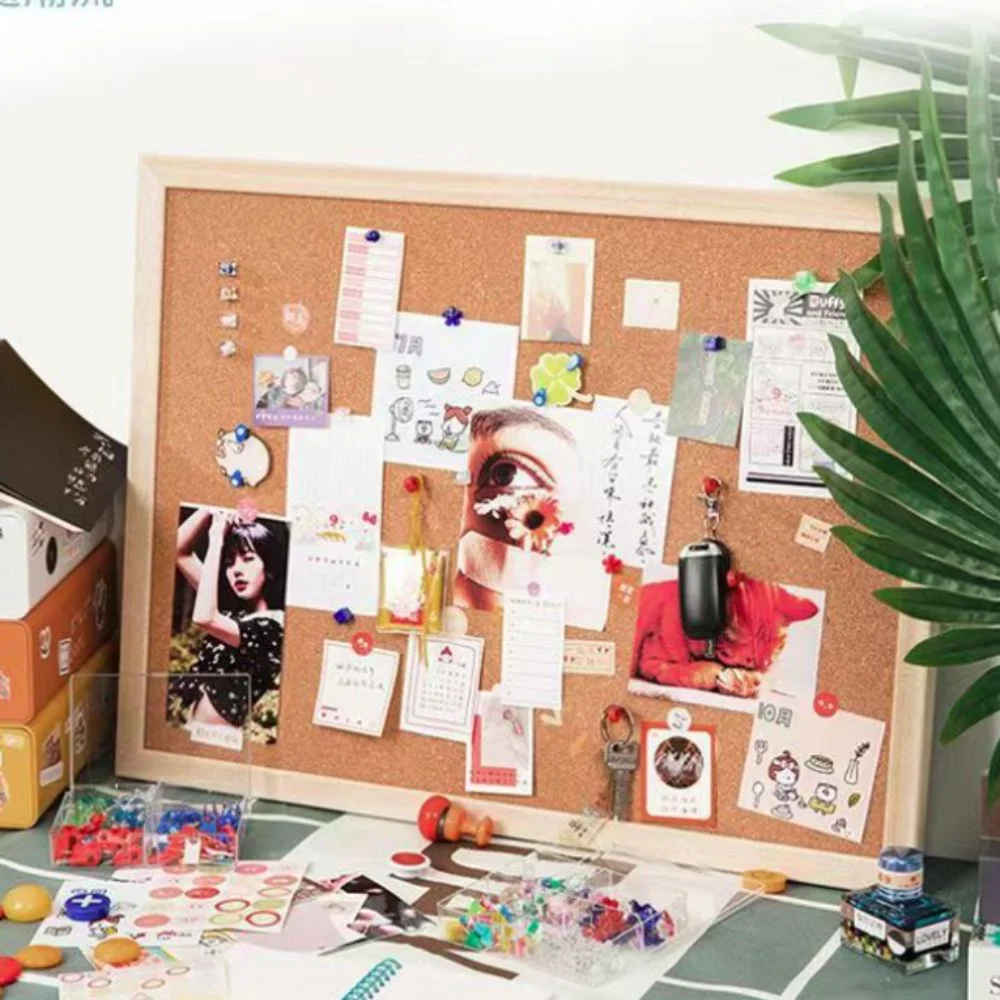 다목적 양면 코르크 게시판 두꺼운 벽걸이 사진 디스플레이 보드 DIY 메모 보드 사무실