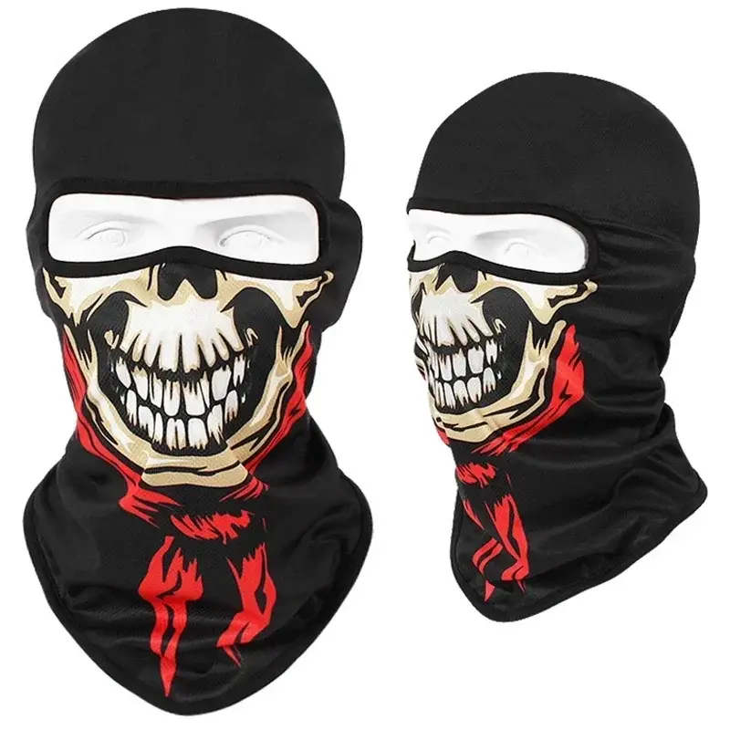 3D Skull Mask Balaclava Cap Breathable Motorcycle Riding Full Face Scarf Outdoor Men Head Cover Cycling Headgear Neck Gaiter Hat - Image 21
