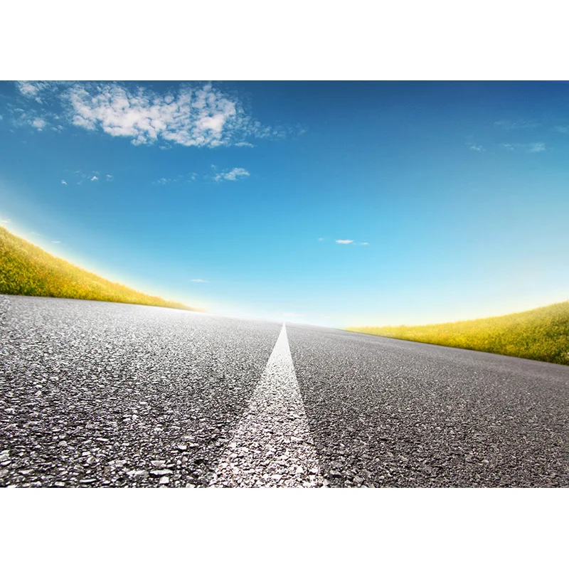 Fondo de fotografía de paisaje Natural de carretera, telones de fondo de vinilo de paisaje de viaje, accesorios de estudio, 2162 TKGL-03
