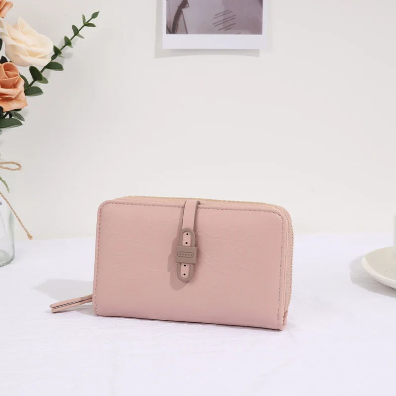 

Brand New Women Medium Wallet High Capacity Lock Hasp Female Wallets Clutch Lady Purse Zipper Carteras