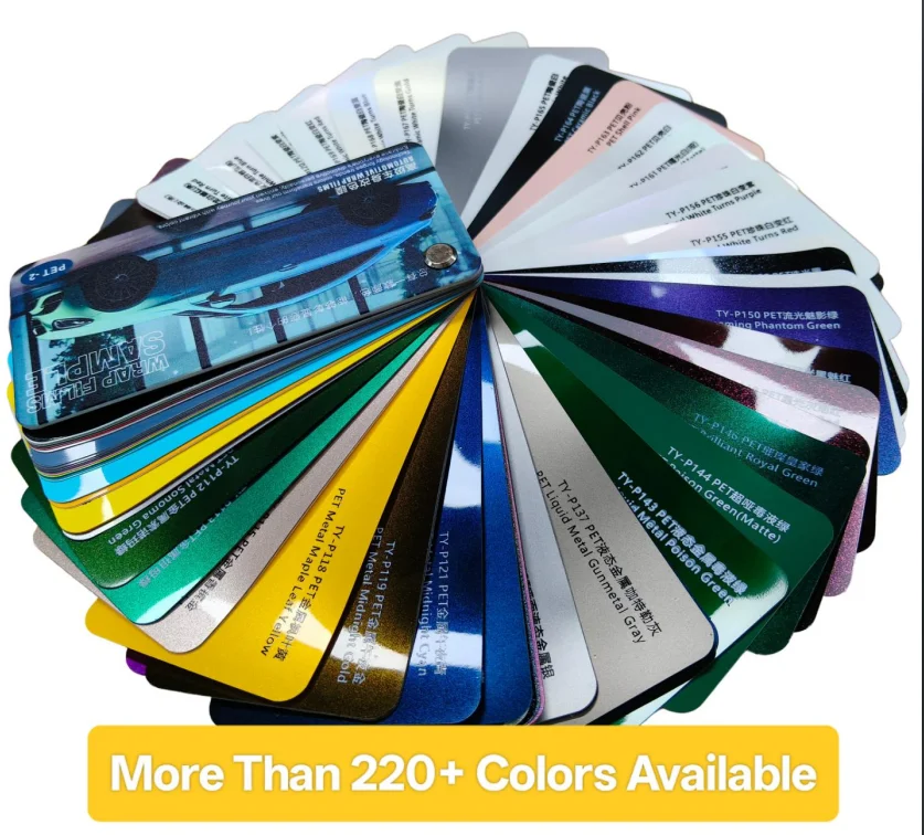 عالية الجودة مصنع المخرج PET المعادن الثقيلة العاصفة الأسود حماية الخدش سوبر لمعان PVC سيارة التفاف الفينيل سيارة التفاف ملصق