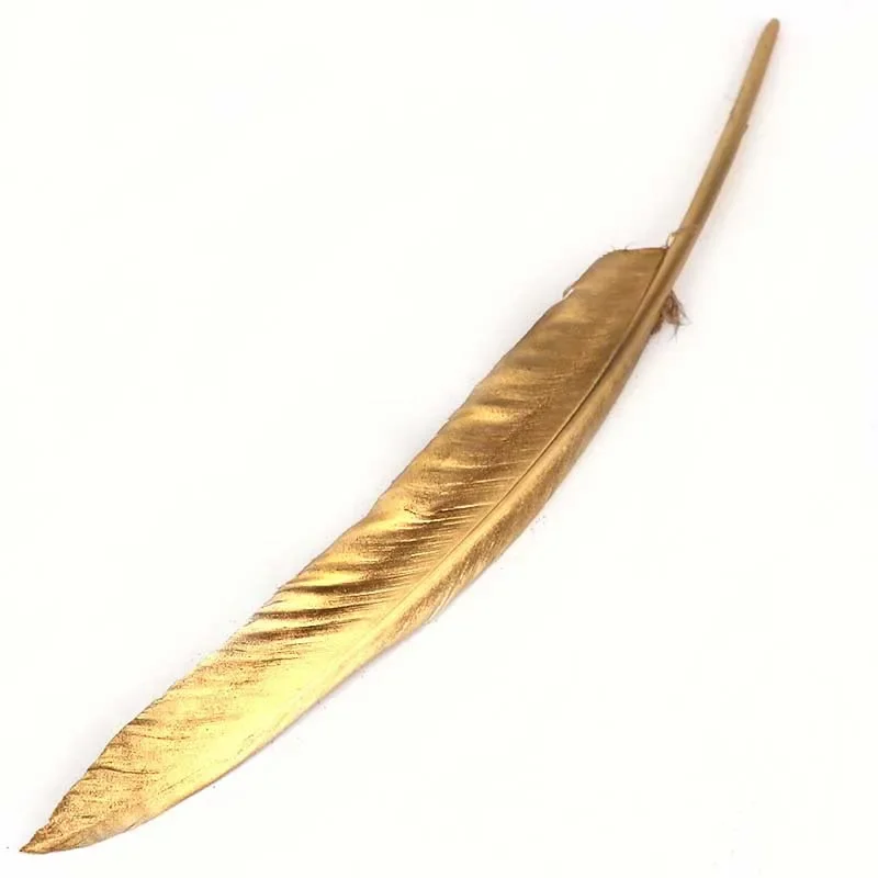 Wholesale 100pcs Glitter Gold Dipped Goose Feather Duck Pheasant Feathers for Crafts Feathers for Jewelry Making Clothing Plumas