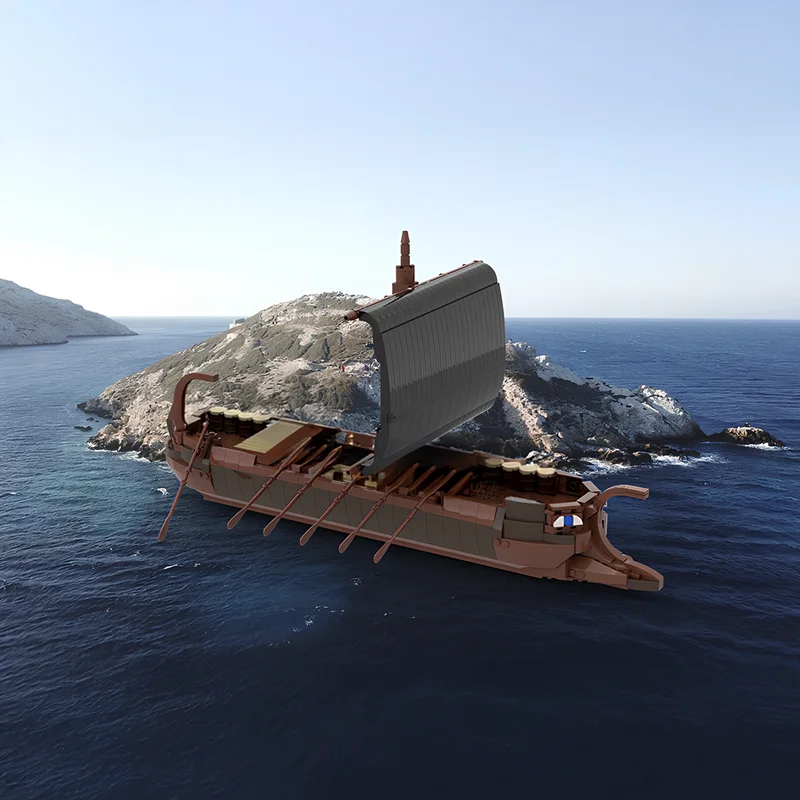 922 pièces MOC Troy ancien navire grec château modèle jouets de construction blocs Architecture assembler des cadeaux de noël bricolage idée brique