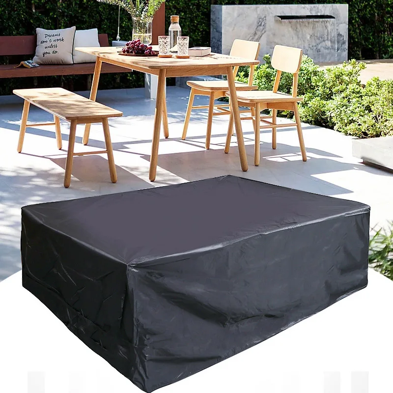 

Чехол для садовой мебели, Оксфорд, водонепроницаемый пылезащитный чехол, анти-УФ-ветрозащитный, снежный, чехол для патио, стол, стул, размер по индивидуальному заказу