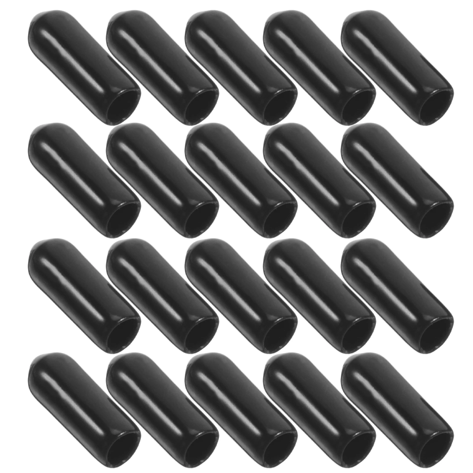 

200pcs 5mm Black PVC Soft Rubber Bolt Protection Caps Insulating Wire Covers Dust Proof Screw End Plugs Storage