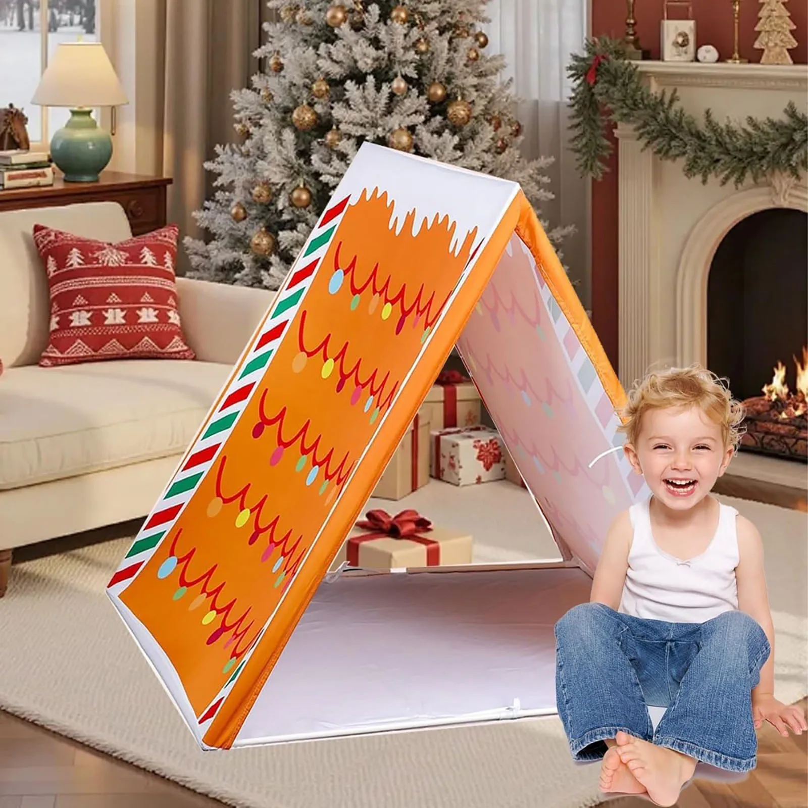 2025 barraca de jogo de natal sleepover leve destacável e tendas de tamanho pequeno festa em casa quente para crianças brinquedo popular