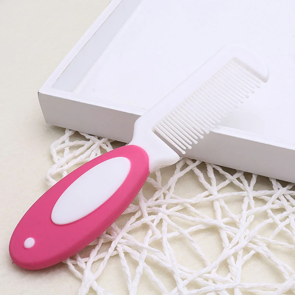 

Набор для ухода за ребенком, розовая щетка для волос для новорожденных, расческа для младенцев, массажер для головы, нежный инструмент для распутывания кожи головы для нежных волос