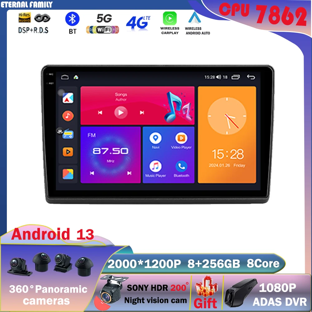 

Android 13 For GREAT WALL Hover Haval H6 2017 - 2019 Car Radio Multimedia Video Player Navigation GPS WIFI BT 4G LET No 2din dvd