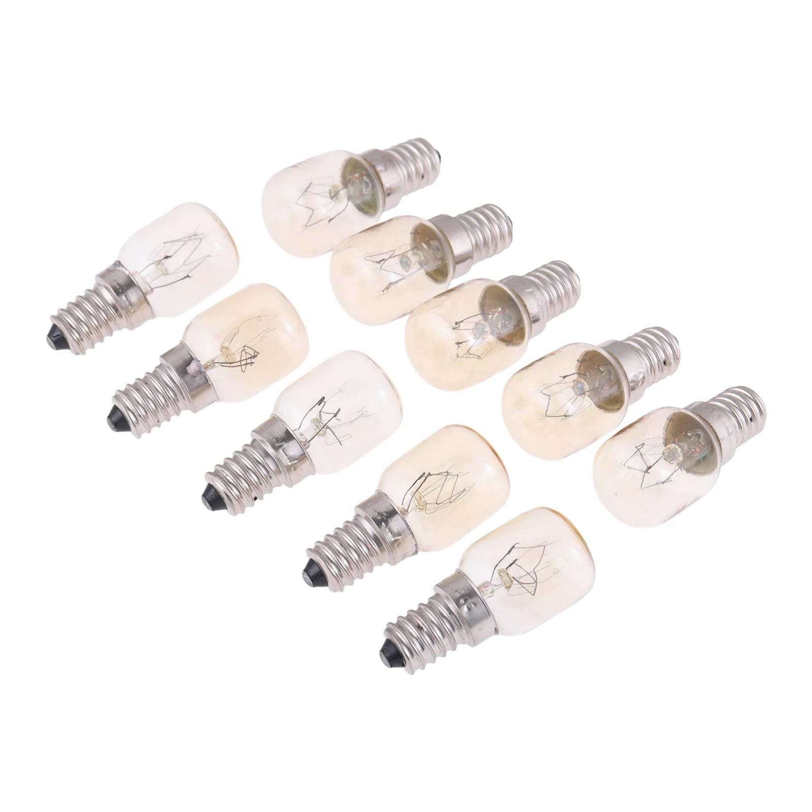 10Pcs High Temperature Bulb 220V 25W E14 300 Degree Microwave Oven Light Bulbs Refrigerators Salt Crystal Lamp Bulb Night Lights