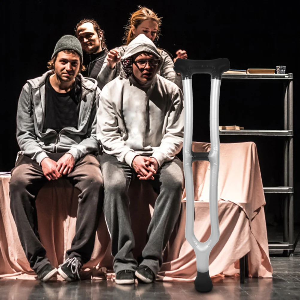 

Inflatable Cane Prop Lightweight Pvc Crutch Realistic Design For Costume Party Halloween Cosplay Events Blow-Up Walking